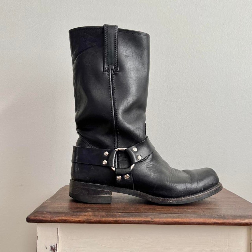 Frye SINGLE - RIGHT BOOT ONLY❗️Black Label Harness Boot Men 11.5 moto biker